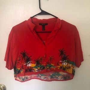 Button up crop top